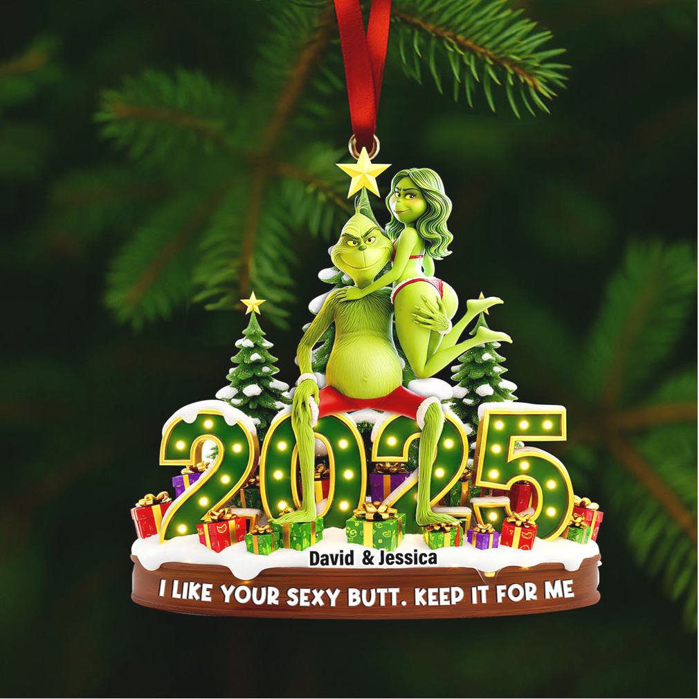 Merry Grinchmas Custom Couple Ornament Merry Grinchmas Custom Couple Ornament