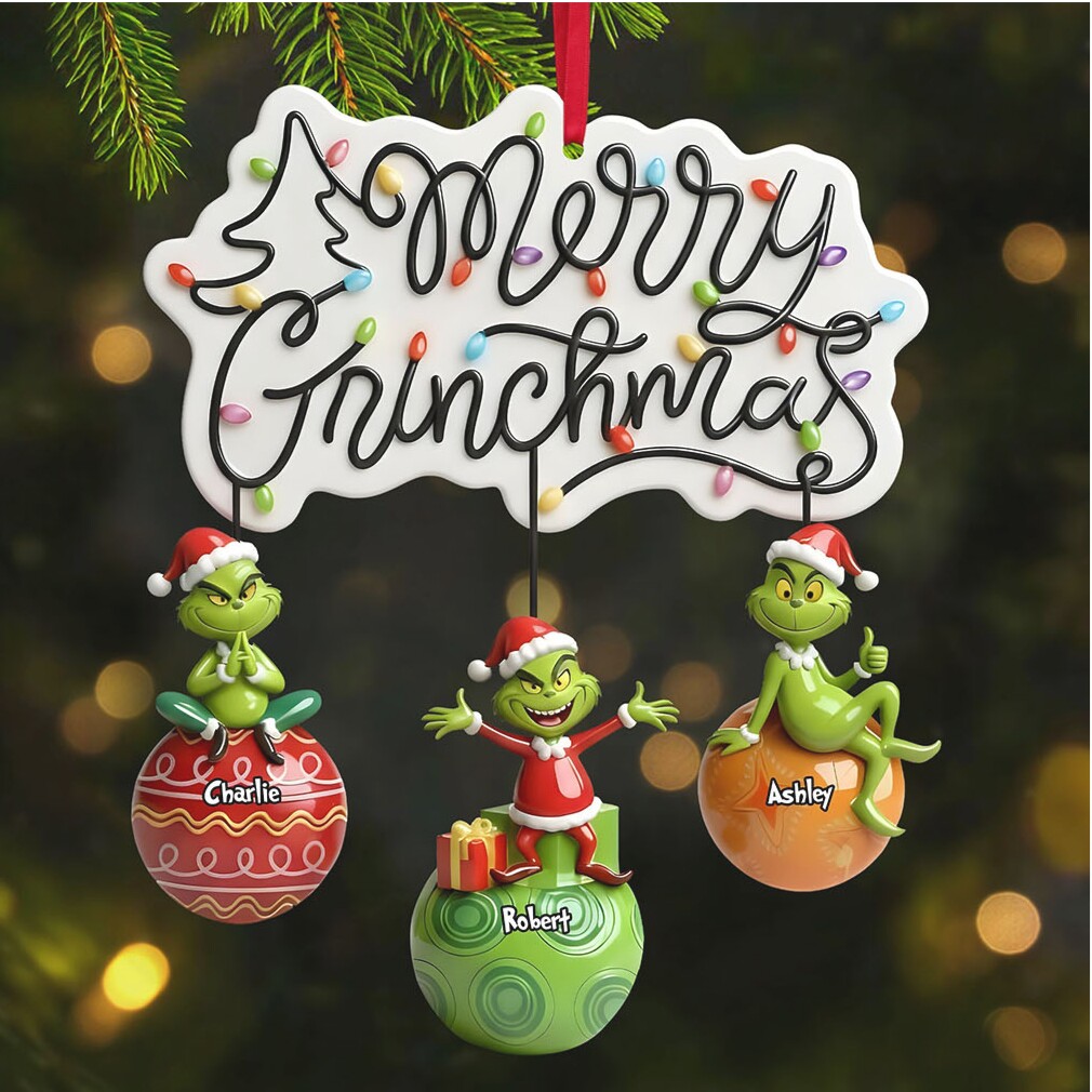 Merry Grinchmas Personalized Family Ornament Merry Grinchmas Personalized Family Ornament