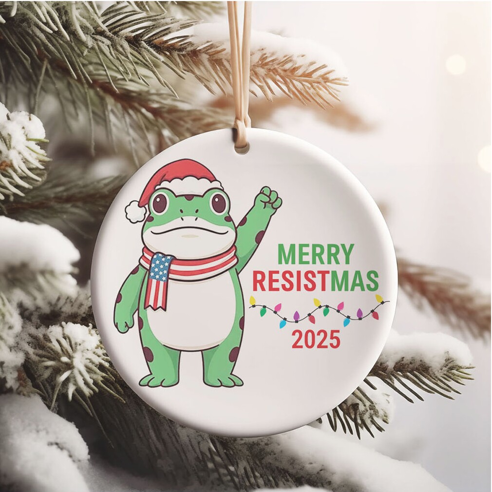 Merry Resistmas Ceramic Ornament Funny Frog Anti Trump Ceramic Ornament Liberal Merry Resistmas Ceramic Ornament Funny Frog Anti Trump Ceramic Ornament Liberal
