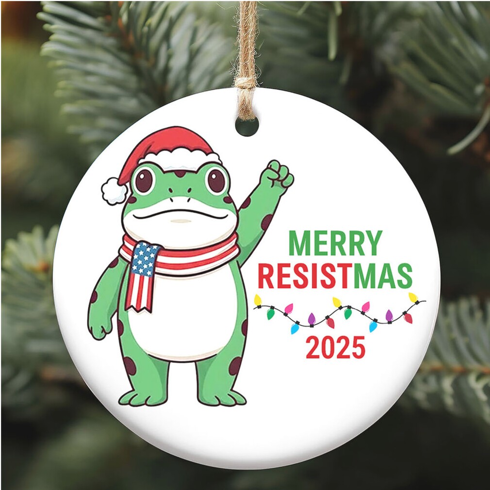 Merry Resistmas Ceramic Ornament Funny Frog Anti Trump Ceramic Ornament Liberal Merry Resistmas Ceramic Ornament Funny Frog Anti Trump Ceramic Ornament Liberal