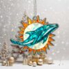 Miami Dolphins Grinch Christmas Ornament Miami Dolphins Grinch Christmas Ornament