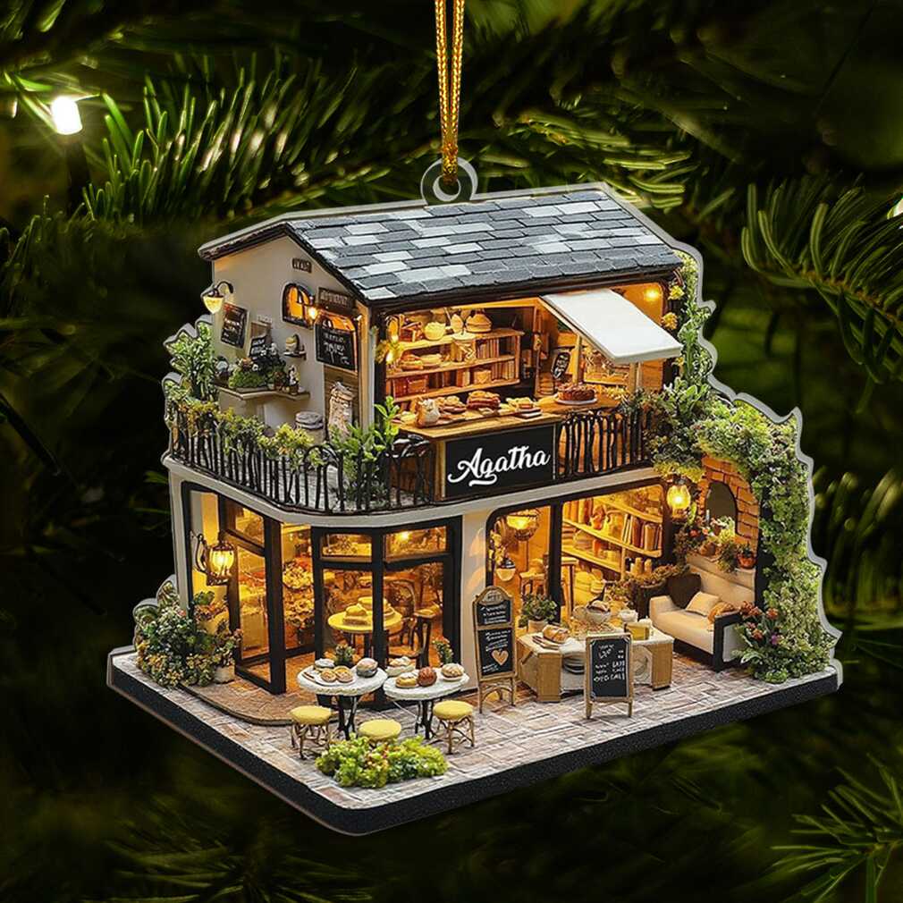 Miniature Agatha Bakery Shop Christmas Ornament Miniature Agatha Bakery Shop Christmas Ornament
