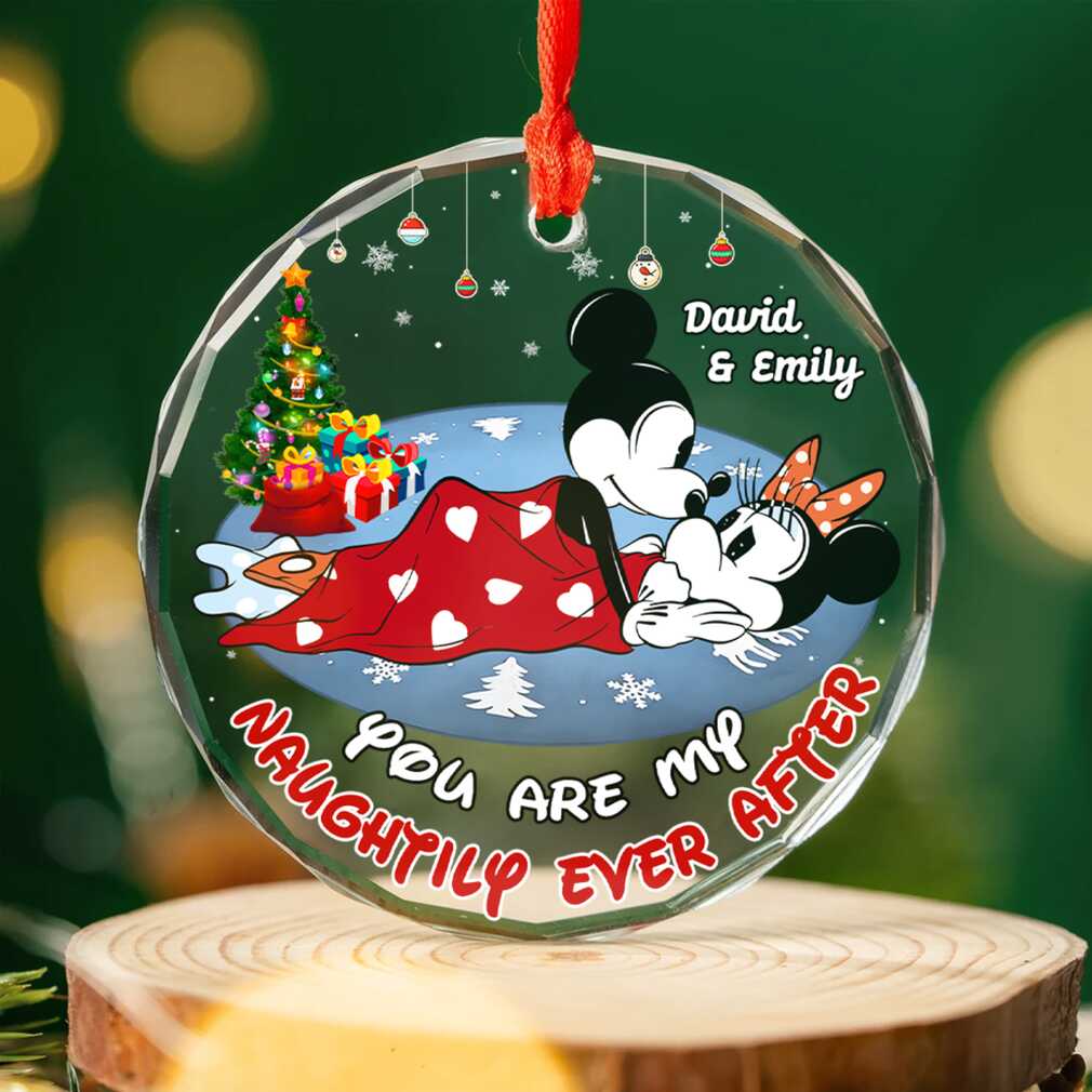 Naughtily Ever After Personalized Mickey & Minnie Christmas Ornament Naughtily Ever After Personalized Mickey & Minnie Christmas Ornament