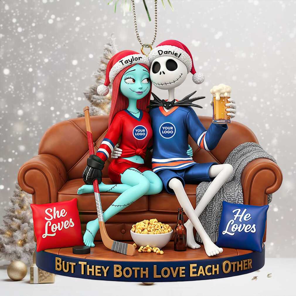 Nightmare Jack and Sally Sporty Couple Christmas Ornament Personalized Gifts For Couple Nightmare Jack and Sally Sporty Couple Christmas Ornament Personalized Gifts For Couple