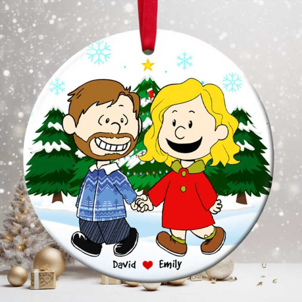 Peanut Christmas Couple Gift For Couples Personalized Ceramic Ornament Peanut Christmas Couple Gift For Couples Personalized Ceramic Ornament