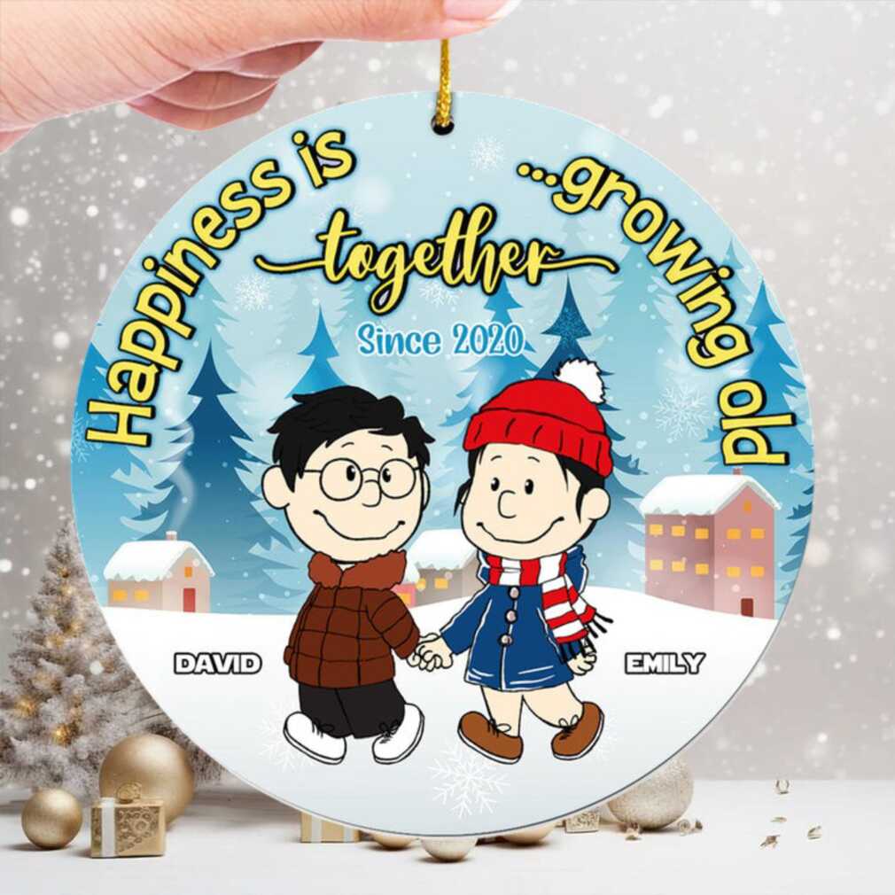 Peanut Christmas Happiness Together Personalized Acrylic Ornament Gift For Couples Peanut Christmas Happiness Together Personalized Acrylic Ornament Gift For Couples