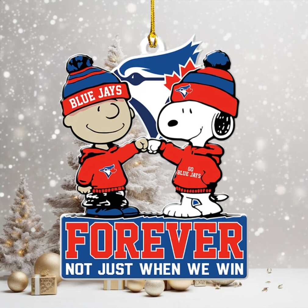 Peanuts Charlie Brown and Snoopy Toronto Blue Jays Forever Fan Acrylic Ornament Peanuts Charlie Brown and Snoopy Toronto Blue Jays Forever Fan Acrylic Ornament