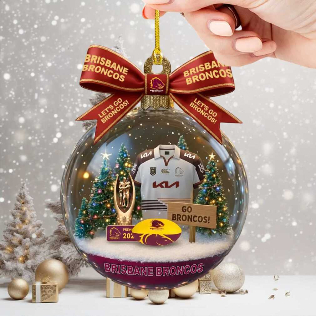 Personalized Brisbane Broncos Football Christmas Ornament Personalized Brisbane Broncos Football Christmas Ornament