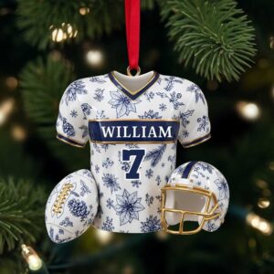 Personalized Christmas Festive Jersey Ornament