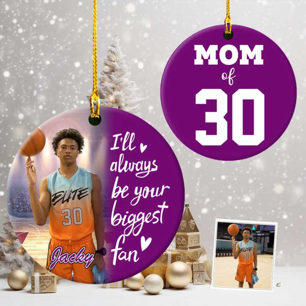 Personalized Dad Mom Son Basketball Ceramic Christmas Ornament, We’ll Always Be Your Biggest Fan Personalized Dad Mom Son Basketball Ceramic Christmas Ornament, We’ll Always Be Your Biggest Fan