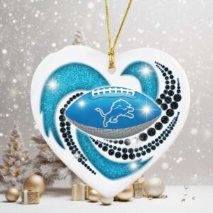 Personalized Detroit Lions Football Ornament