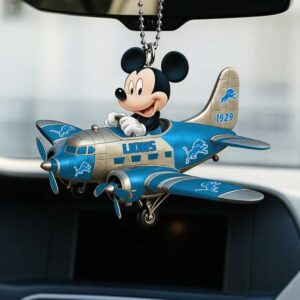 Personalized Detroit Lions Mickey Mouse Ornament