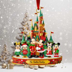 Personalized Disney Mickey & Minnie Mouse Family Christmas Ornament