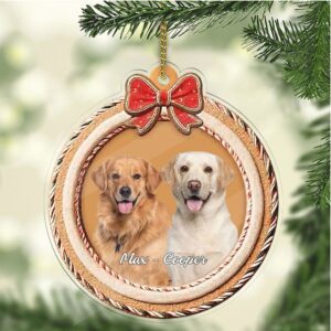 Personalized Dog Photo Acrylic Ornament Custom Name Dog Cat Pet Photo Christmas Ornament Personalized Dog Photo Acrylic Ornament Custom Name Dog Cat Pet Photo Christmas Ornament