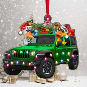 Personalized Duck Duck Jeep Christmas Ornament