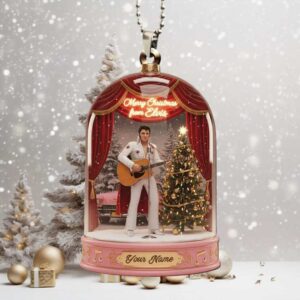 Personalized Elvis Presley Custom shape 2 sided Acrylic Car Ornament.jfif