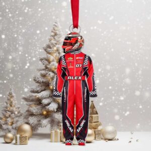 Personalized F1 Racing Suit Christmas Ornament