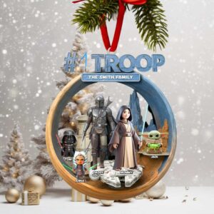 Personalized Family Galactic Troop Christmas Ornament