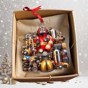 Personalized Firefighter Ornament Custom Name, Number & Dept