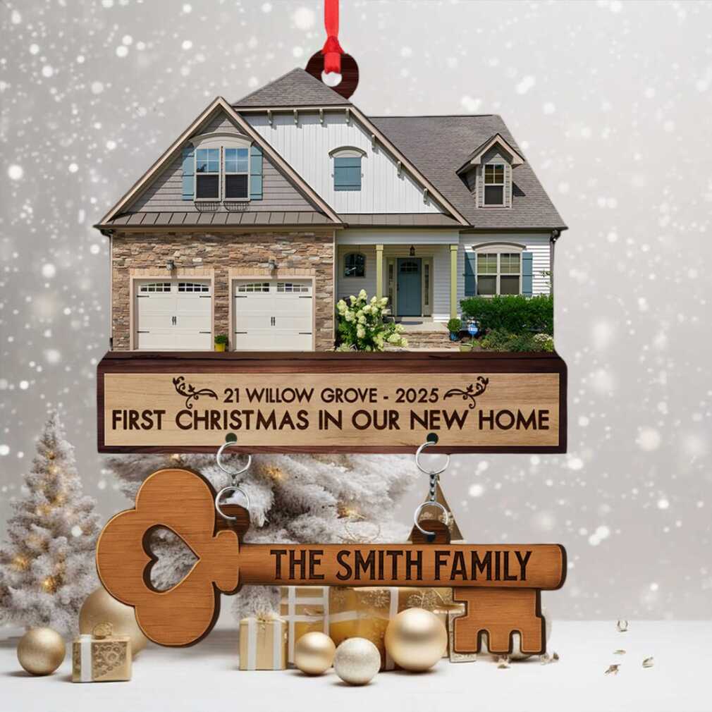 Personalized First Christmas In Our New Home Ornament Personalized First Christmas In Our New Home Ornament