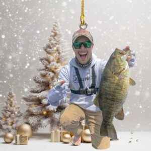 Personalized Fishing Photo Christmas Ornament