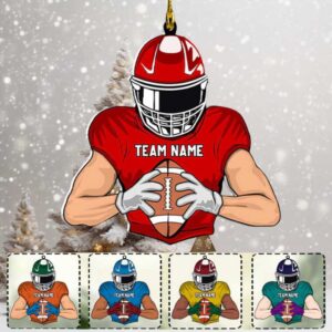Personalized Football Player Ornament