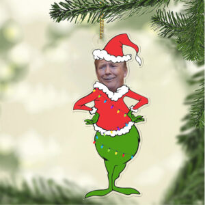 Personalized Funny Trump Grinch Acrylic Ornament Donald Trump Grinchmas Christmas Ornament