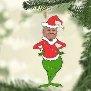 Personalized Funny Trump Grinch Acrylic Ornament Donald Trump Grinchmas Christmas Ornament