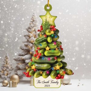 Personalized German Christmas Pickle Tradition Ornament