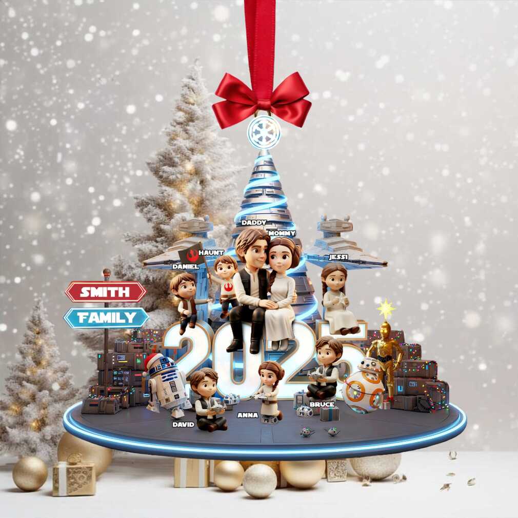 Personalized Gifts For Family, Cosmic Guardian Family Christmas Acrylic Ornament Personalized Gifts For Family, Cosmic Guardian Family Christmas Acrylic Ornament