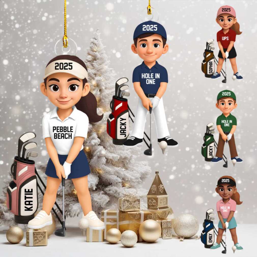 Personalized Golfer Christmas Ornament Personalized Golfer Christmas Ornament