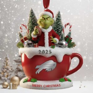 Personalized Grinch Buffalo Football Bills Team Christmas Ornament