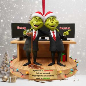 Personalized Grinch Coworker Christmas Ornament