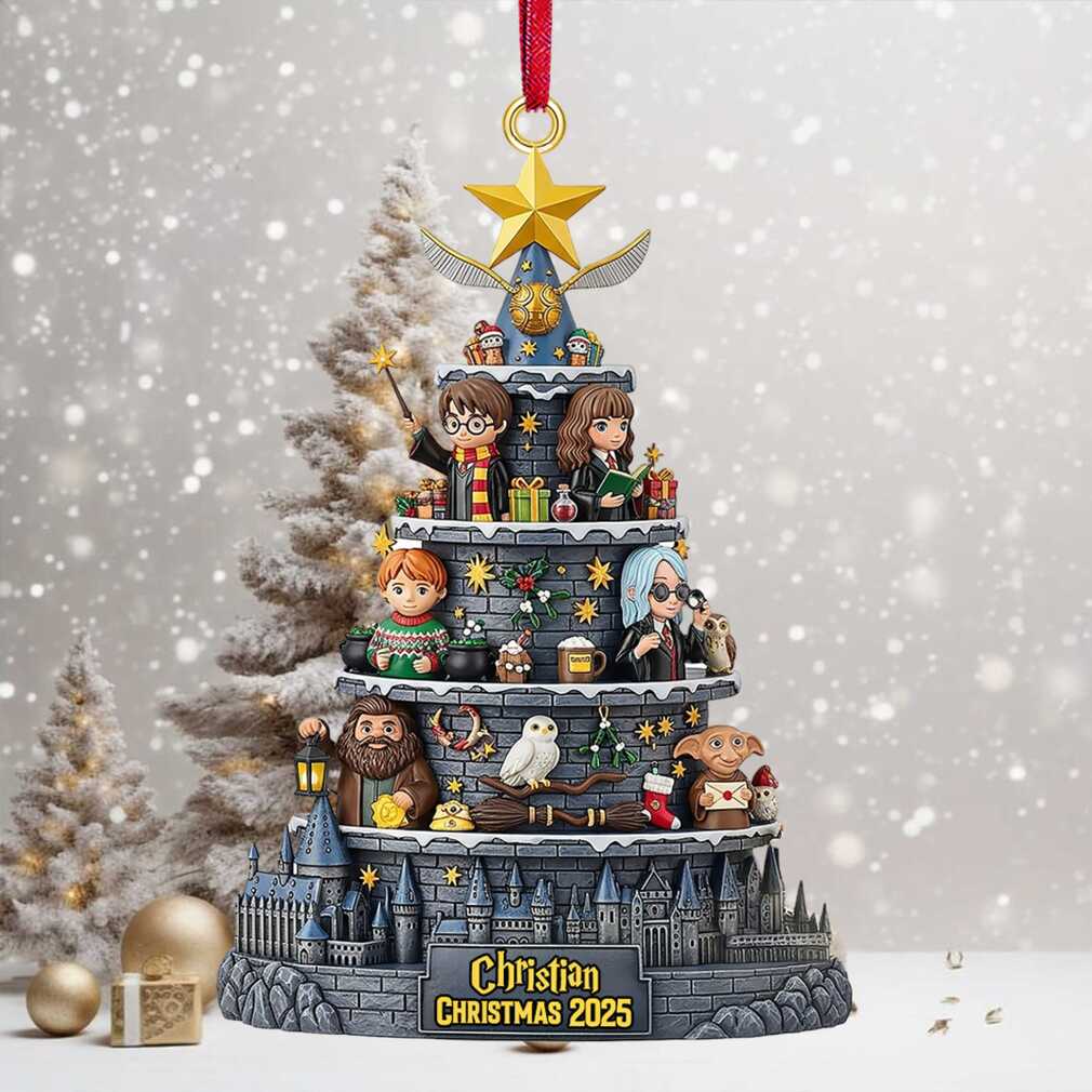 Personalized Harry Potter Hogwarts Castle Christmas Ornament, Tiered Character Display Personalized Harry Potter Hogwarts Castle Christmas Ornament, Tiered Character Display