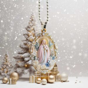 Personalized Holy Grace Virgin Mary Car Ornament