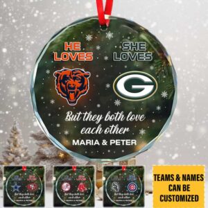 Personalized House Divided, Hearts United Sports Ornament