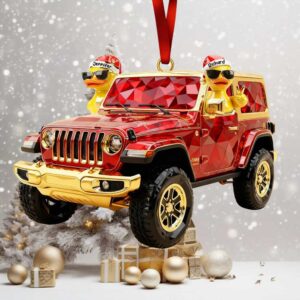 Personalized Jeep Duck Christmas Ornament