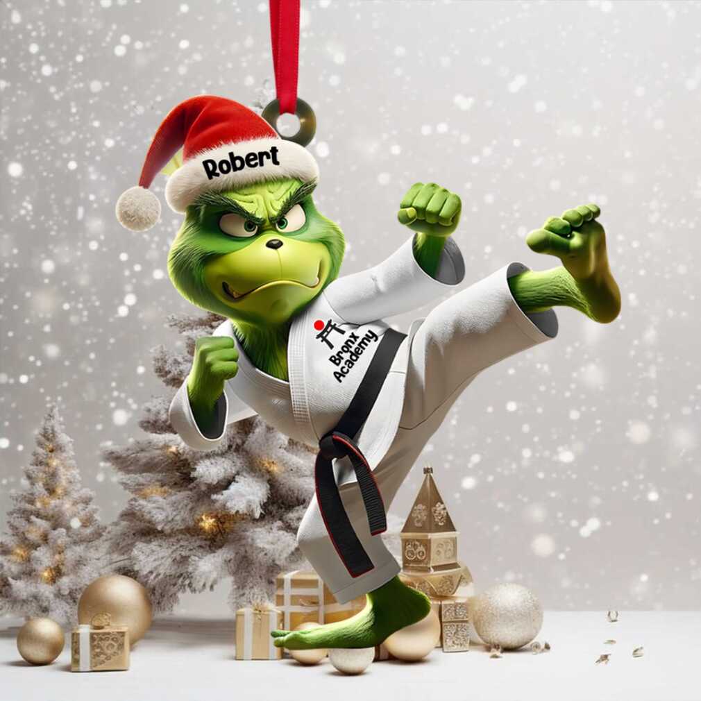 Personalized Martial Arts Grinch Christmas Ornament Personalized Martial Arts Grinch Christmas Ornament