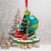 Personalized Santa Barber and Grinch Christmas Ornament Personalized Santa Barber and Grinch Christmas Ornament