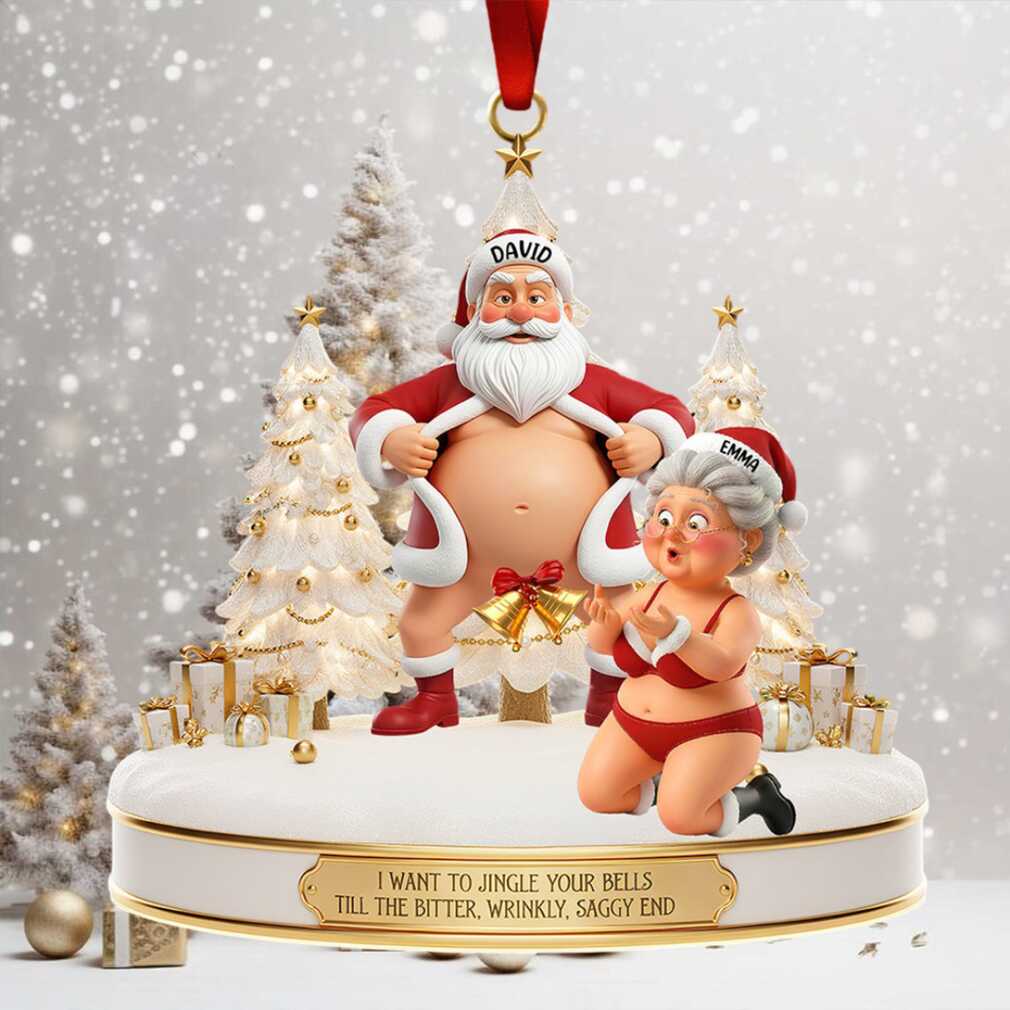 Personalized Naughty Mr. and Mrs. Claus Ornament Personalized Naughty Mr. and Mrs. Claus Ornament