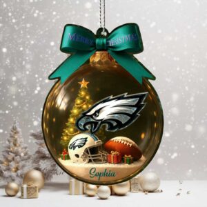 Personalized Philadelphia Eagles Christmas Ornament