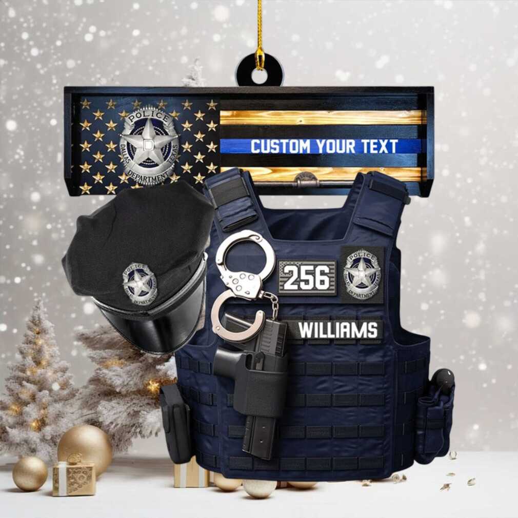 Personalized Police Uniform Christmas Ornament Personalized Police Uniform Christmas Ornament