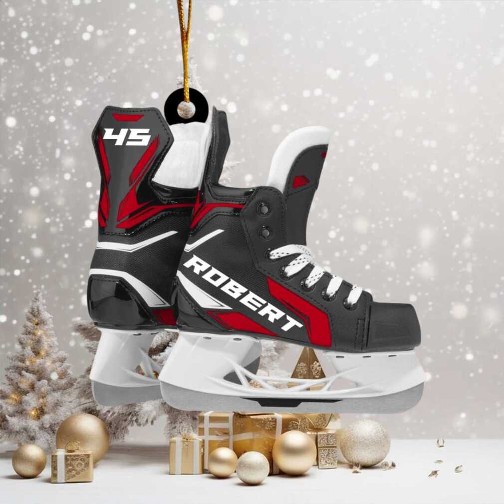 Personalized Robert Ice Hockey Skates Christmas Ornament Personalized Robert Ice Hockey Skates Christmas Ornament