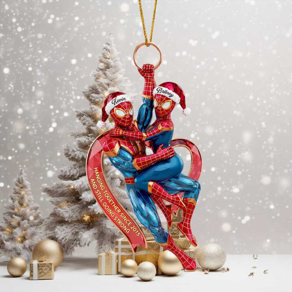 Personalized Spiderman Couple Christmas Ornament Personalized Spiderman Couple Christmas Ornament