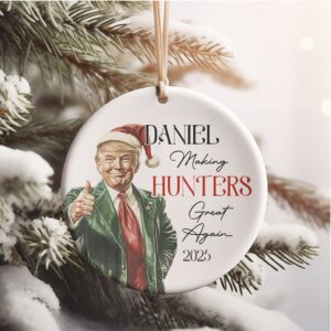 Personalized Trump Hunting Ornament Funny Hobbies Christmas Ceramic Ornament Deer MAGA Patriotic Ornament Gift Personalized Trump Hunting Ornament Funny Hobbies Christmas Ceramic Ornament Deer MAGA Patriotic Ornament Gift