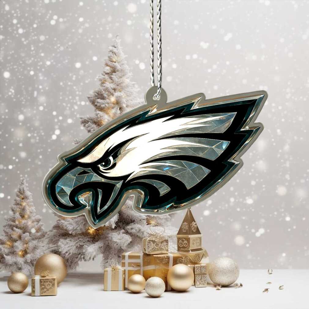 Philadelphia Eagles Faceted Logo Christmas Ornament
