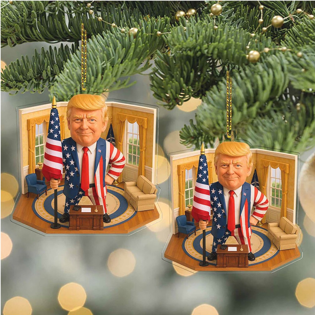 President Trump Oval Office 2D Acrylic Ornament Patriotic MAGA Ornament for Car & Christmas Tree Décor President Trump Oval Office 2D Acrylic Ornament Patriotic MAGA Ornament for Car & Christmas Tree Décor