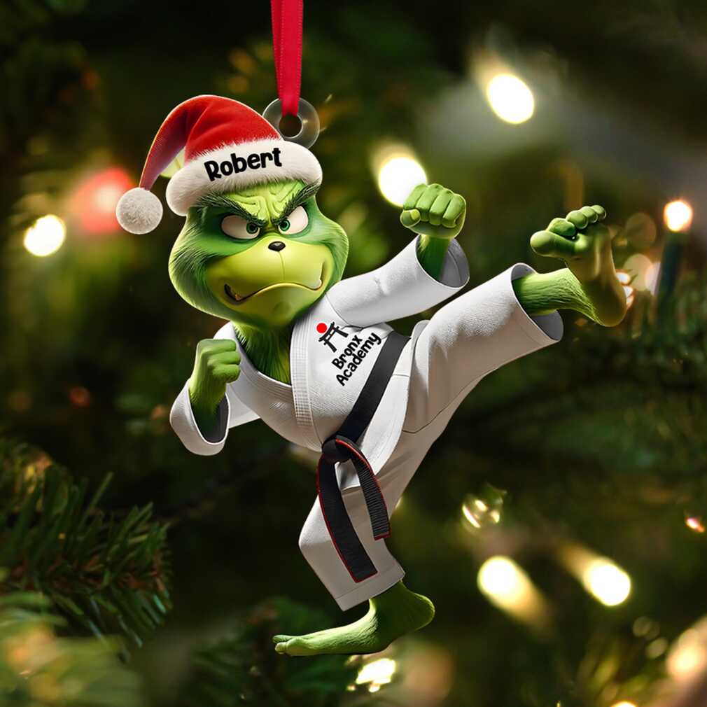 Robert’s Grinch Karate Christmas Ornament Robert’s Grinch Karate Christmas Ornament