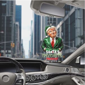 Santa’s Favorite President Car Ornament Funny Trump Ornament Decor for Car Gift for Christmas Santa’s Favorite President Car Ornament Funny Trump Ornament Decor for Car Gift for Christmas