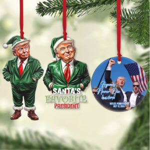 Santa’s Favorite President, Christmas Trump Acrylic Ornament Perfect for Car & Christmas Tree Decor Santa’s Favorite President, Christmas Trump Acrylic Ornament Perfect for Car & Christmas Tree Decor